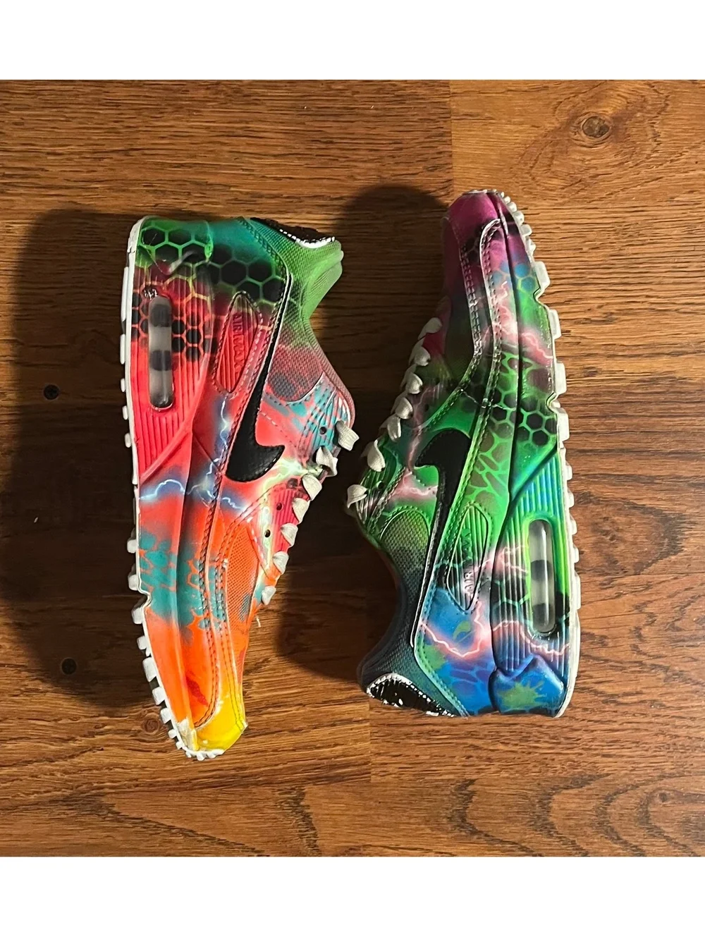 Nike Air Max 90 Custom Hand-Painted Tie-Dye Sneaker Size 6.5
